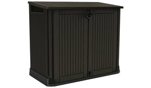 Keter Store It Out Midi 880L Garden Storage Box - Durable & Stylish Brown Outdoor Organizer