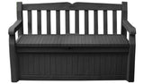 Keter Eden 265L Grey Outdoor Garden Storage Bench - Stylish & Durable Seating Solution