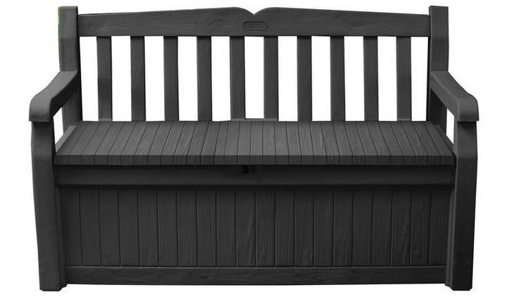 Keter Eden 265L Grey Outdoor Garden Storage Bench - Stylish & Durable Seating Solution