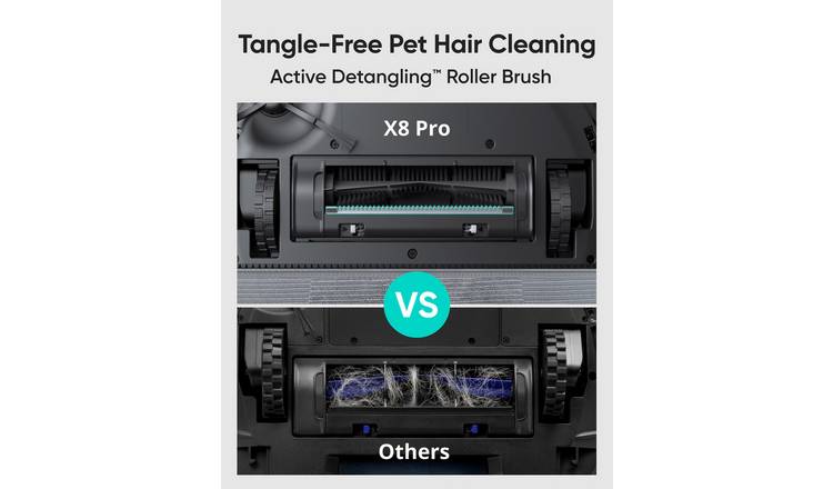 eufy X8 Pro: Powerful Robot Vacuum for Deep Pet Hair Removal with Self-Empty Station & Smart Navigation