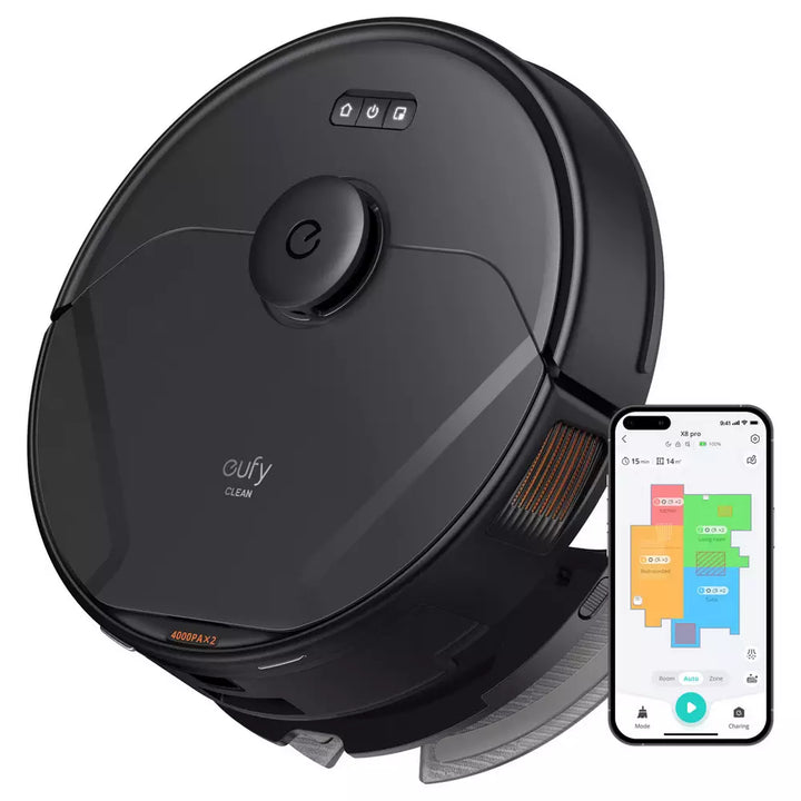 eufy X8 Pro Robot Vacuum with Auto-Detangling Roller Brush - Powerful Suction & Smart Navigation for Pet Hair