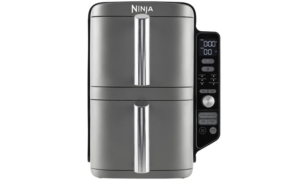 Ninja Double Stack XL SL400UK 9.5L Air Fryer - Grey | Stacked Dual-Drawer for Effortless Cooking