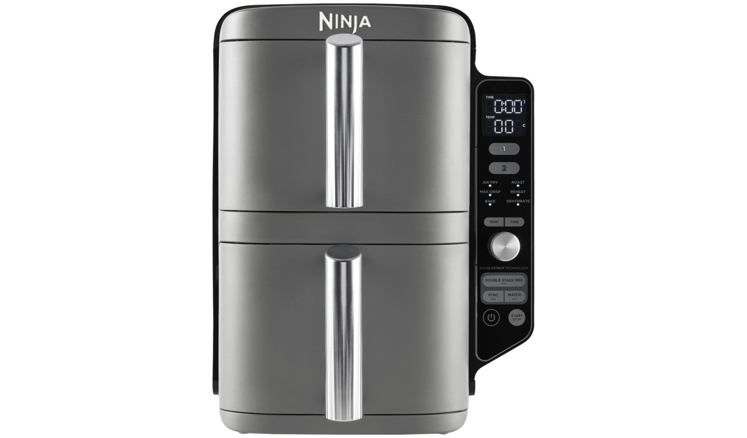Ninja Double Stack XL SL400UK 9.5L Air Fryer - Grey | Stacked Dual-Drawer for Effortless Cooking
