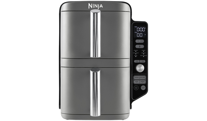 Ninja Double Stack XL SL400UK 9.5L Air Fryer - Grey | Stacked Dual-Drawer for Effortless Cooking