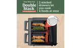 Ninja Double Stack XL SL400UK 9.5L Air Fryer - Grey | Stacked Dual-Drawer for Effortless Cooking