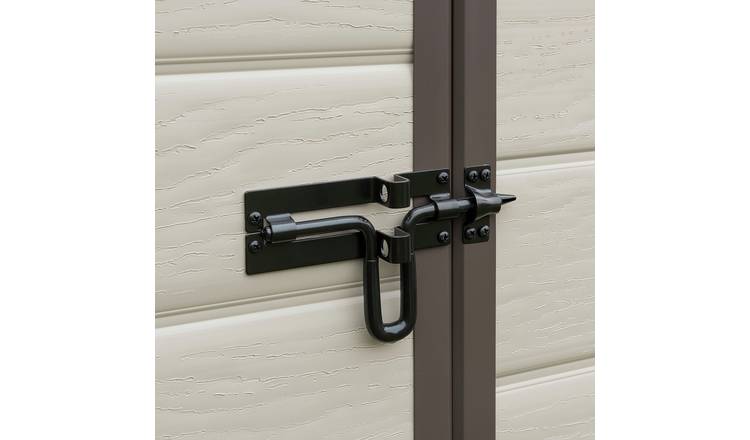 Keter Manor Apex 4x3ft Brown Outdoor Garden Storage Shed with Lockable Door