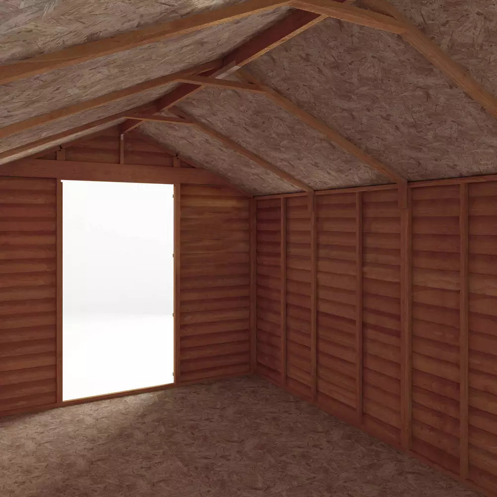 Mercia 12 x 8ft Premium Wooden Overlap Apex Shed - Secure & Spacious Garden Storage