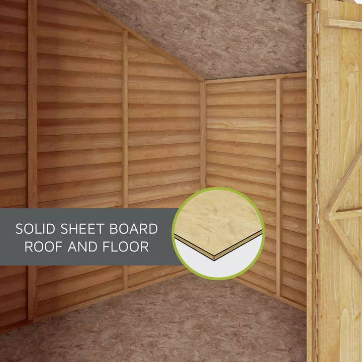 Mercia 12 x 8ft Premium Wooden Overlap Apex Shed - Secure & Spacious Garden Storage