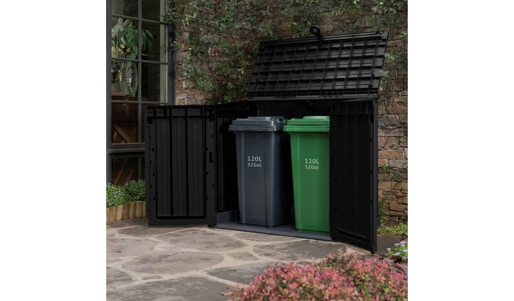 Keter Store It Out Midi 880L Garden Storage Box - Durable & Stylish Brown Outdoor Organizer