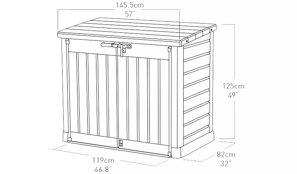 Keter Store It Out Max 1200L Garden Storage Shed - Durable 5 x 3ft Outdoor Organizer