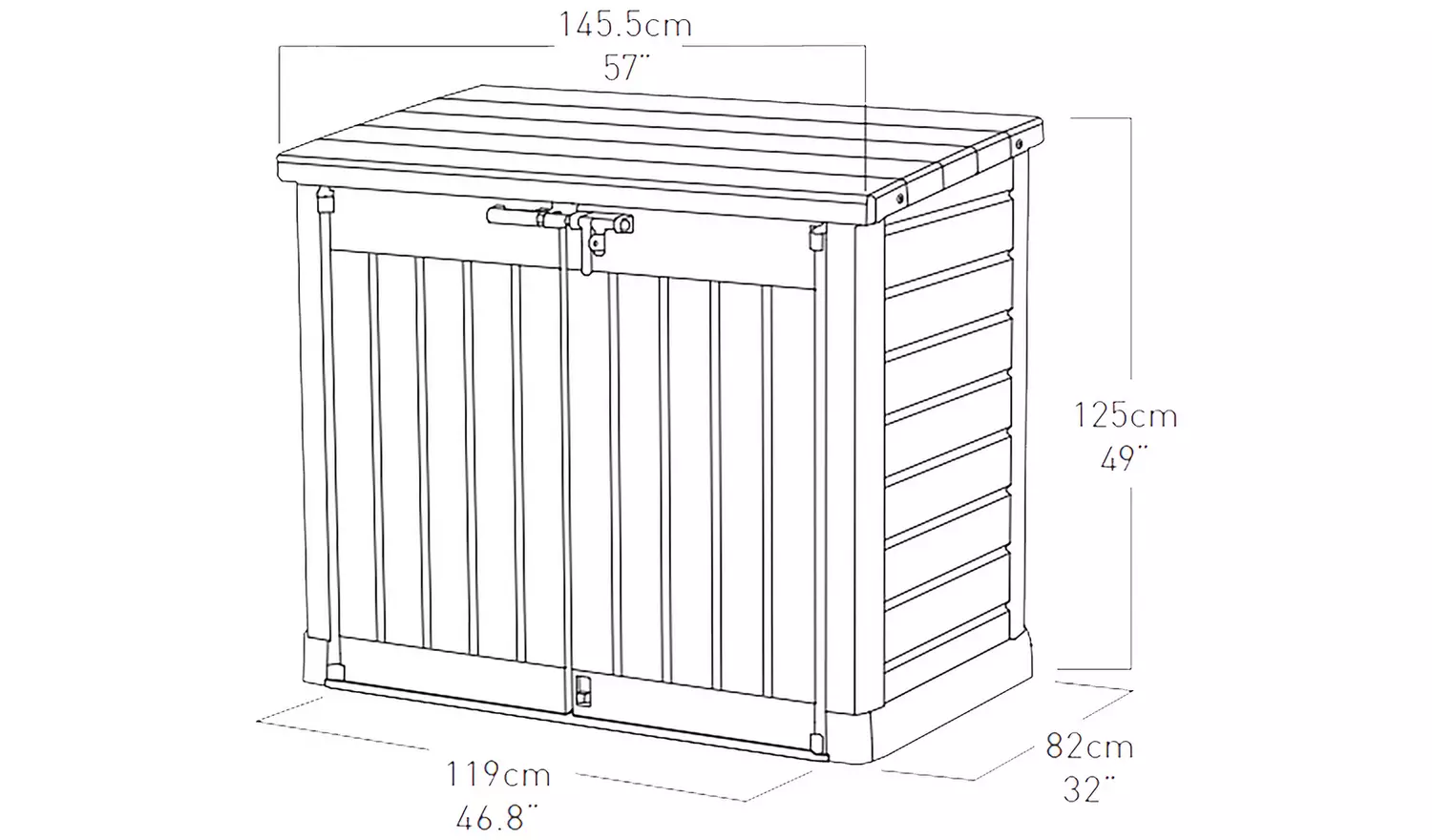 Keter Store It Out Max 1200L Garden Storage Shed - Durable 5 x 3ft Outdoor Organizer