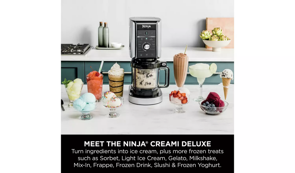 Ninja CREAMi Deluxe 1.19L: Craft Perfect Ice Cream, Sorbet, Gelato & More!