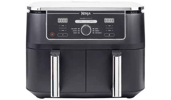 Ninja Foodi MAX Dual Zone AF400UK 9.5L Air Fryer - Black | Cook Two Meals at Once, Up to 75% Less Fat