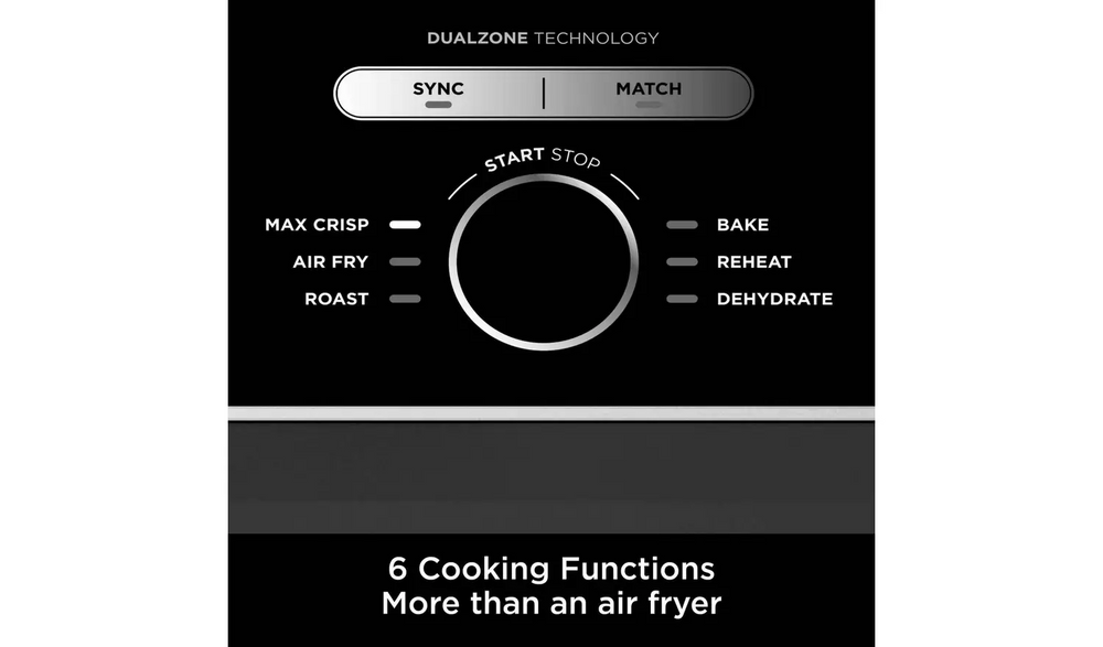 Ninja Foodi MAX Dual Zone AF400UK 9.5L Air Fryer - Black | Cook Two Meals at Once, Up to 75% Less Fat