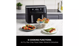 Ninja Foodi MAX Dual Zone AF400UK 9.5L Air Fryer - Black | Cook Two Meals at Once, Up to 75% Less Fat