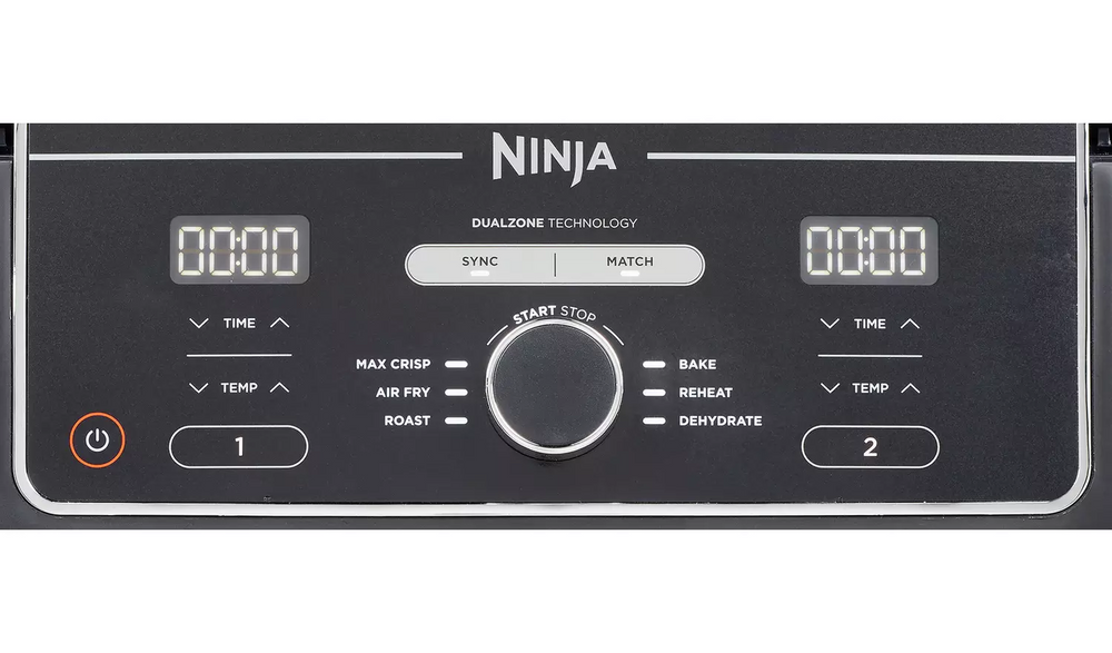 Ninja Foodi MAX Dual Zone AF400UK 9.5L Air Fryer - Black | Cook Two Meals at Once, Up to 75% Less Fat