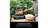 Ninja OG701UK Woodfire Electric BBQ Grill & Smoker - Authentic Woodfire Flavors, Versatile Outdoor Cooking