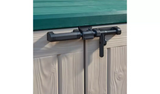 Keter Store It Out Ultra 2000L - Versatile Outdoor Storage Solution for Bikes, Garden Tools, and Wheelie Bins (Beige/Green)