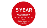 Keter Store It Out Ultra 2000L - Versatile Outdoor Storage Solution for Bikes, Garden Tools, and Wheelie Bins (Beige/Green)