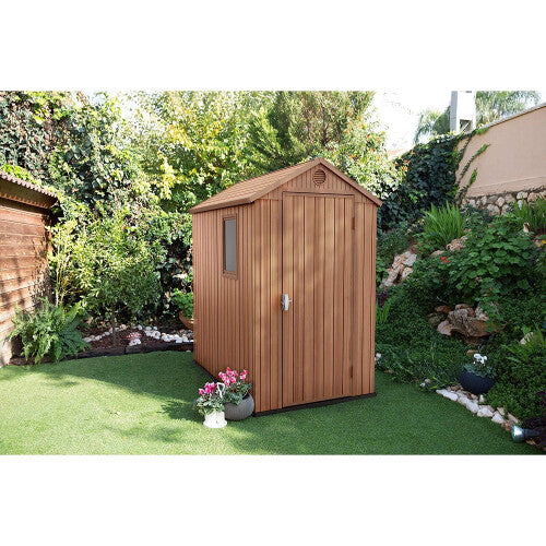 Spacious Garden Storage Shed Keter Manor Outdoor Darwin 4x6 - Durable & Weatherproof
